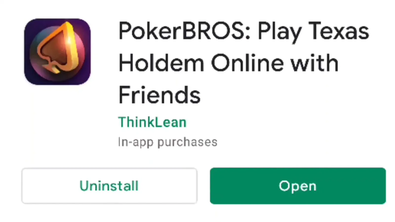 The PokerBros app on Google Play, published by Thinklean